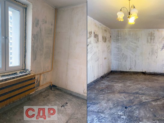 Результат демонтажных работ в квартире – Москва.
